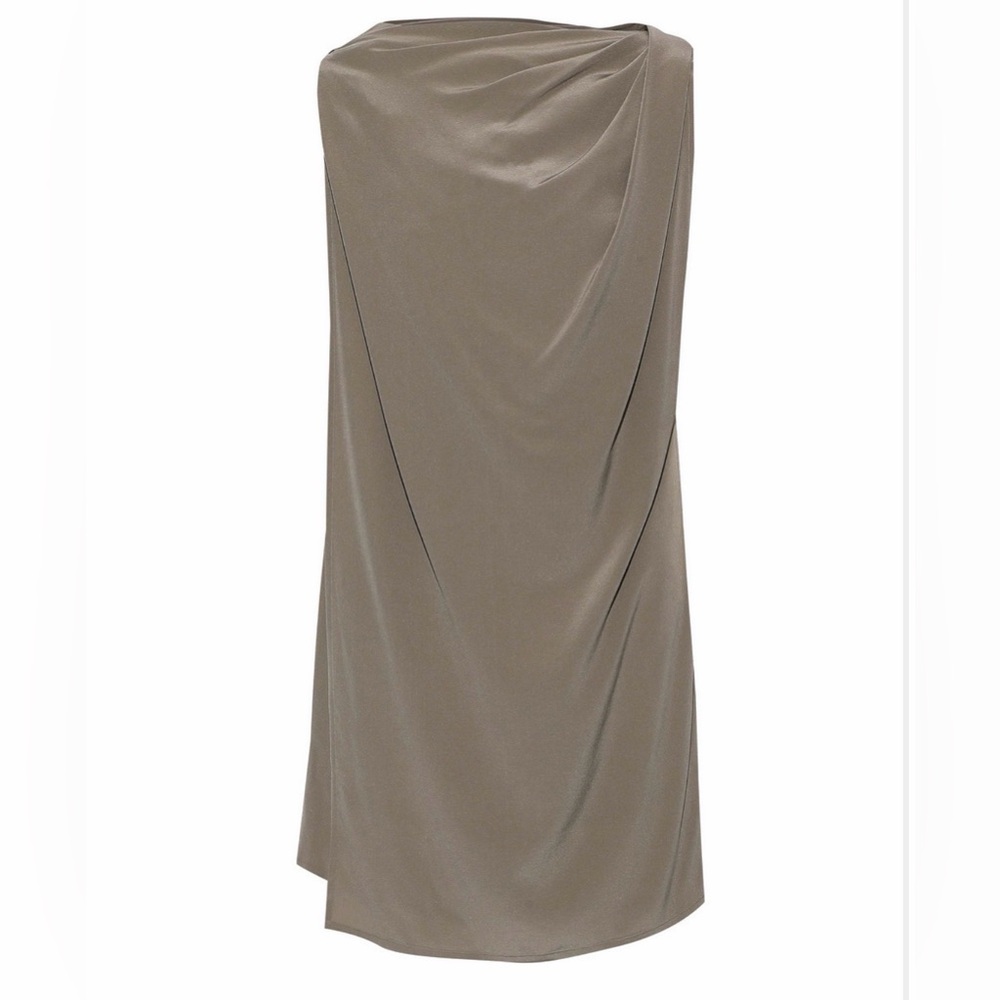 Rick Owen's draped silk top minidress